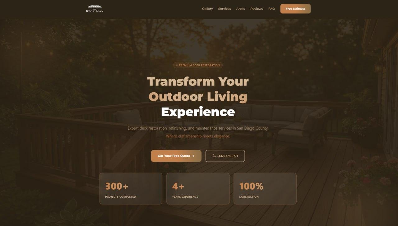 The Deck Man website